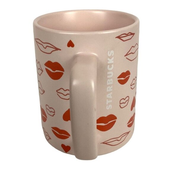 Starbucks 2020 Pink & Red Lips 14 Oz Ceramic Mug For Coffee Tea Valentines Gift - Picture 4 of 6